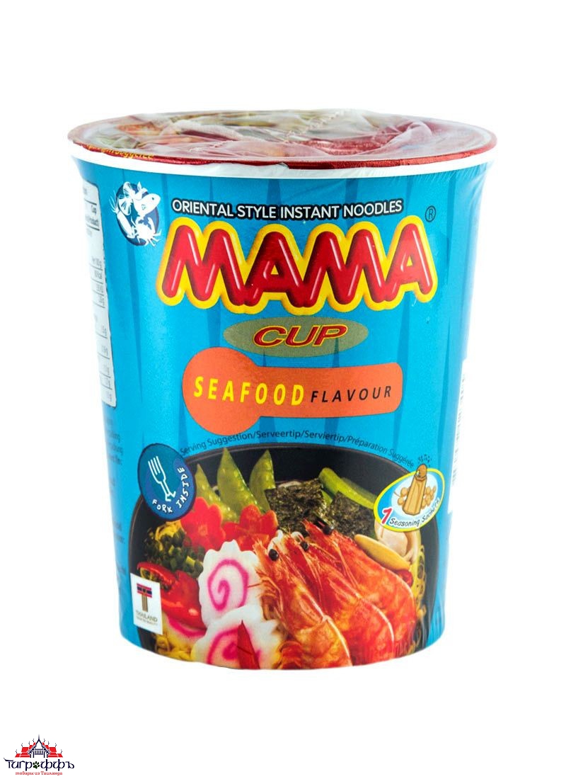 Лапша МАМА со вкусом морепродуктов,стакан, 70 гр