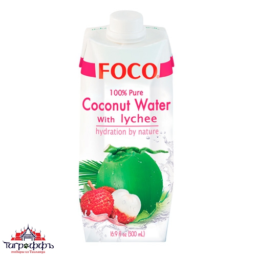 Кокосовая вода с соком личи FOCO 330 мл
