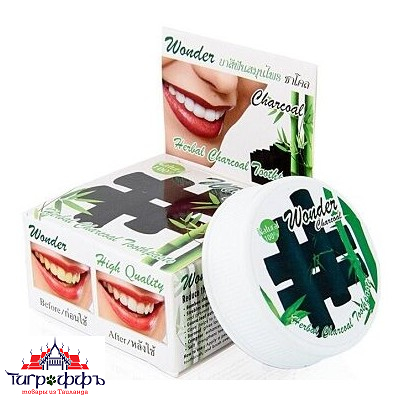 Зубная паста с углем Herbal Charcoal Toothpaste Wonder 30 гр.