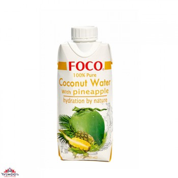 Кокосовая вода foco с соком ананаса 330 мл.