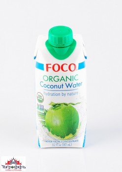 Органическая кокосовая вода FOCO, 330 мл